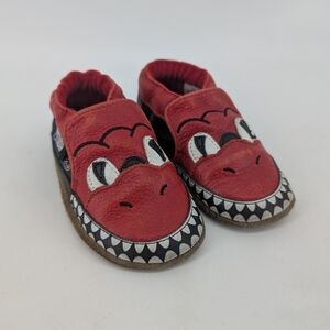 Robeez Toronto Raptors slippers shoes Leather Dinosaur Raptor 12-18 Months